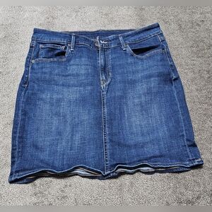 Levi's Skirt Women Size 30 Classic Blue Mini Denim